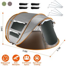 Pop Up Tent Automatic Setup Camping Tent Waterproof Instant Setup Tent with 4 Mosquito Net Windows Carrying Bag for Hiking Climbing Adventure Fis