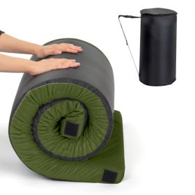 75"D x 30"W x 2.5"H sleeping mat for camping green