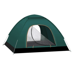 Pop Up Tent 2-3 Person Camping Tent Waterproof Hiking Canopy Shelter For Outdoor (Tent Color: Green)