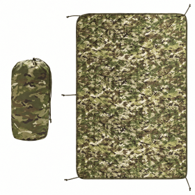 Packable Quilted Camping Blanket, 82 x 58 in, Outdoor Throw with Stuff Sack (Color: Camo)