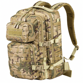 Small Tactical Backpack Assault Pack 40L Military Backpack with Molle for Hiking Hunting Rucksack Trekking (Color: Camo)