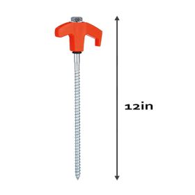 Screw in Tent Stakes orange 10pack (size: 12in.)