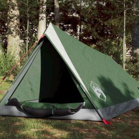 Camping Tent 2-Person Green Waterproof (Color: Green)