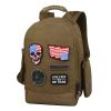 Military Tactical Backpack Work Bag with Five Patches Including 1 US Flags for Outdoor