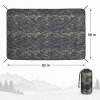 Packable Quilted Camping Blanket, 82 x 58 in, Outdoor Throw with Stuff Sack