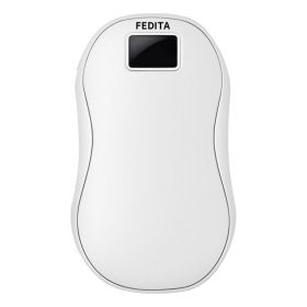 Large Capacity Double-sided Heating Digital Display USB Charging Portable Hand Warmer (Option: N20 White-1PCS)